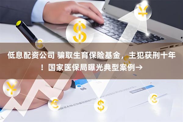 低息配资公司 骗取生育保险基金，主犯获刑十年！国家医保局曝光典型案例→